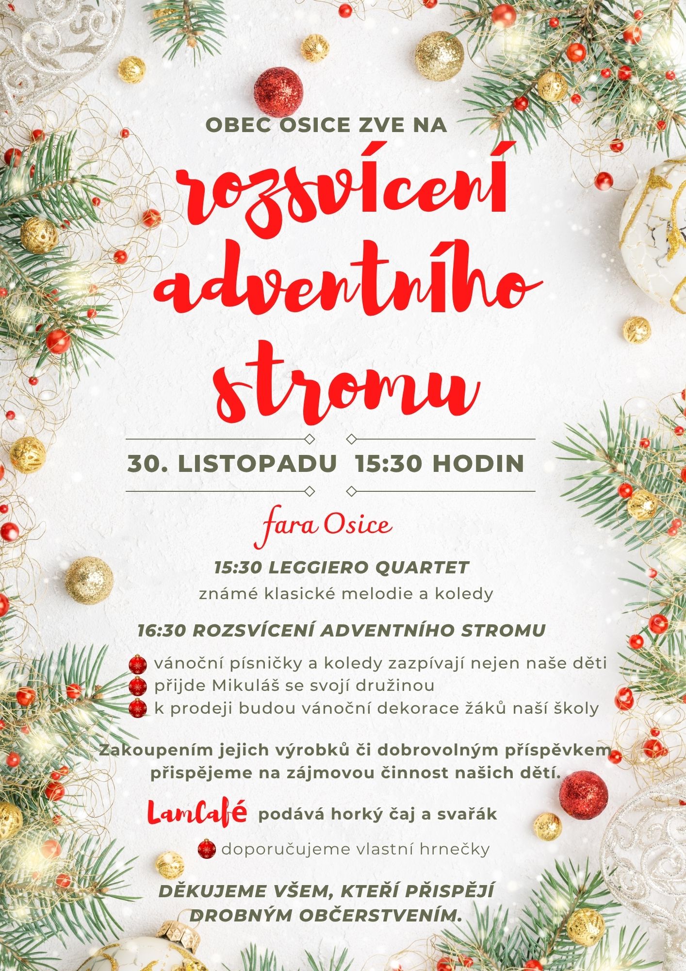 Rozsvícení adventního stromu